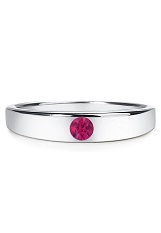 outstanding teensy silver cz July baby birthstone ring 